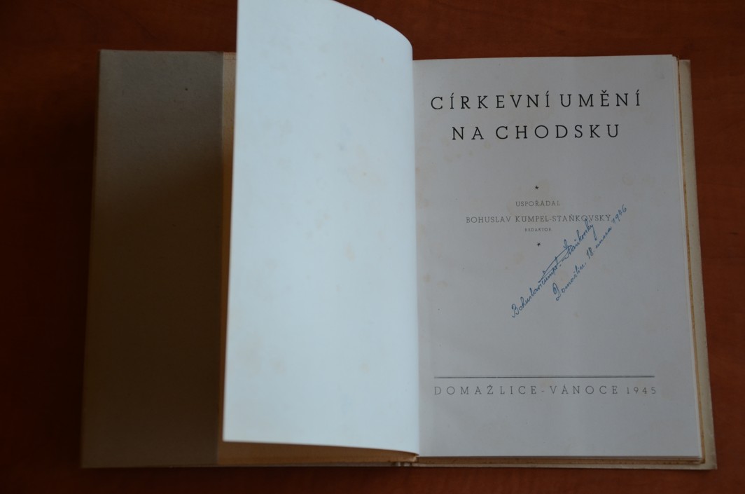 Církevní umění na Chodsku (podpis autora) 1945