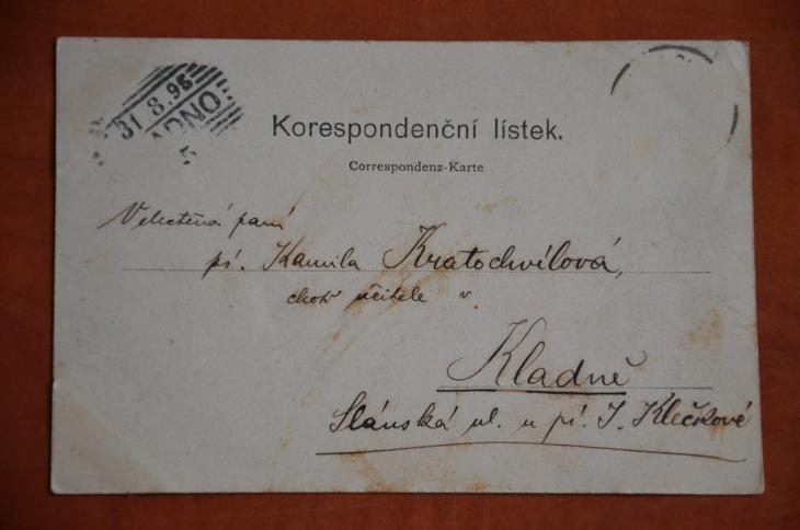 Hrad KŘIVOKLÁT okres Rakovník R-U dlouhá adresa 1898