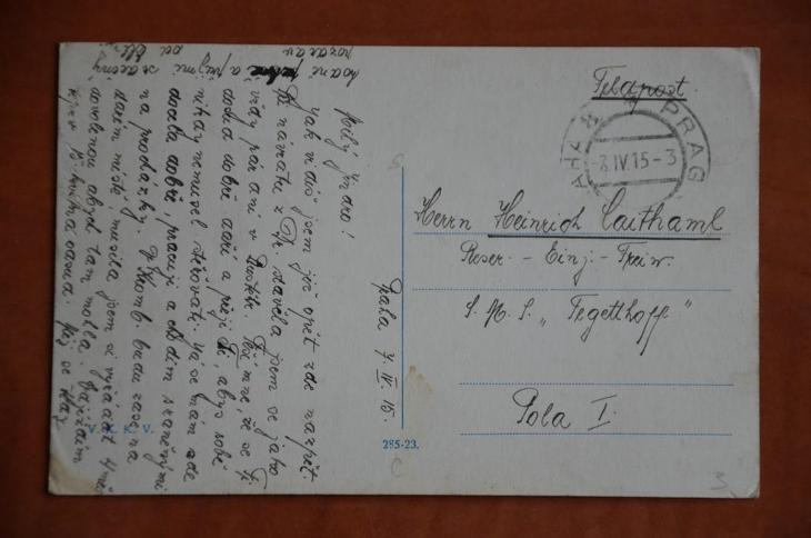 PRAHA Hlávkův most FELDPOST polní pošta 1915