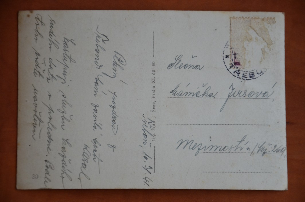 TŘEBOŇ okénková jezerní město kapr okres Jindřichův Hradec 1941