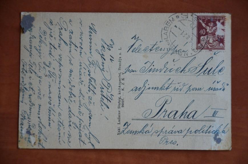 BRANDÝS NAD LABEM zámek 1921