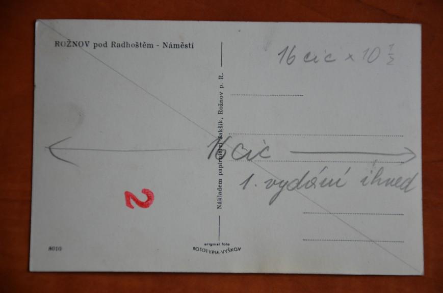 ROŽNOV POD RADHOŠTĚM náměstí okres Vsetín