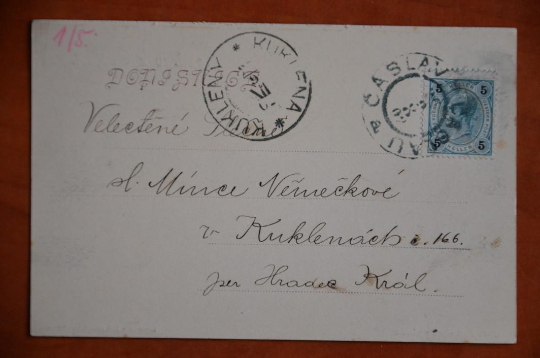 ČÁSLAV park okres Kutná Hora R-U DA 1902