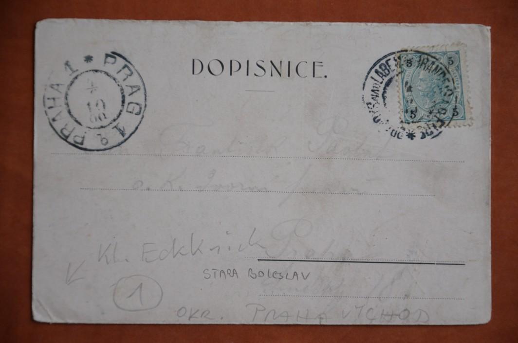 STARÁ BOLESLAV koláž secese R-U DA 1900