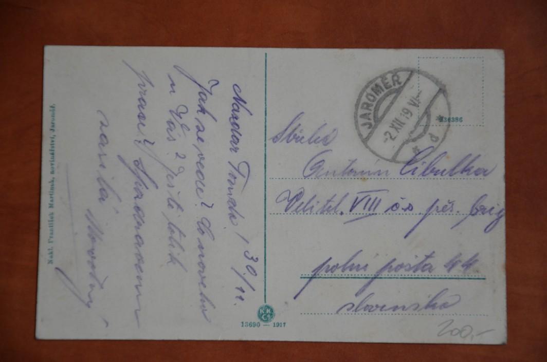 JAROMĚŘ náměstí okres Náchod R-U 1917