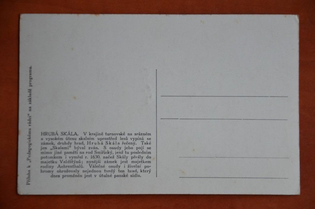 HRUBÁ SKÁLA zámek okres Semily Český ráj