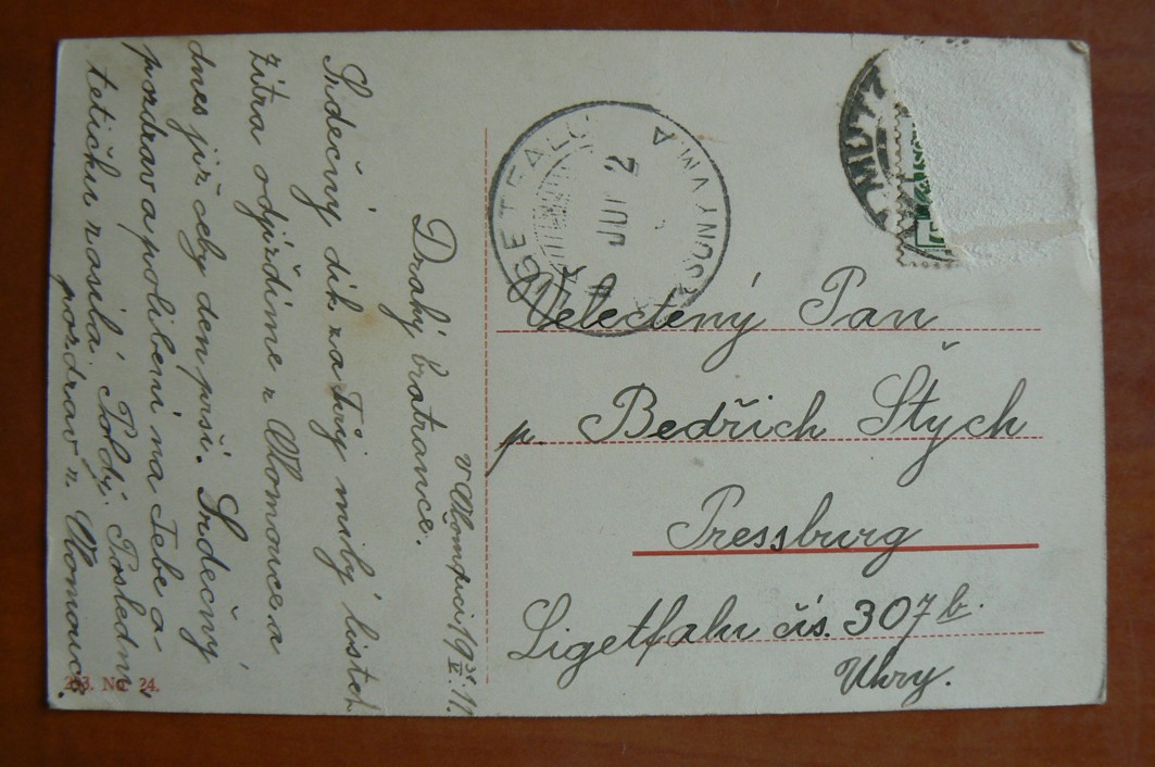 OLOMOUC městský park lázně R-U 1911