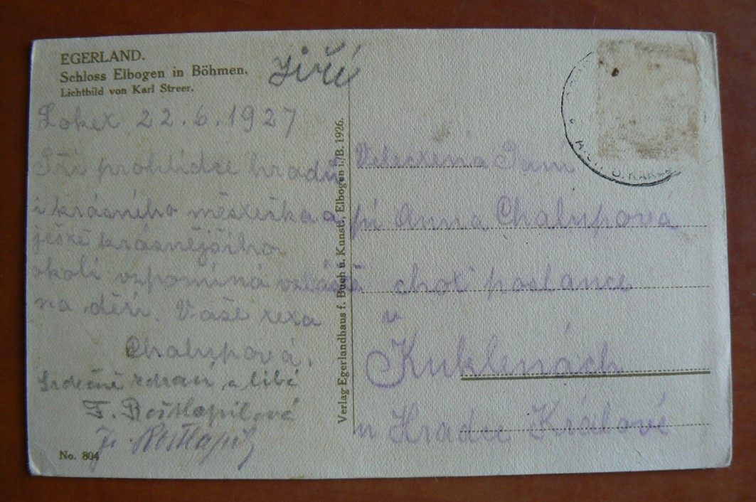 Hrad LOKET okres Sokolov 1926