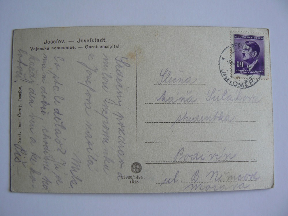 JOSEFOV vojenská nemocnice okres Náchod R-U 1918