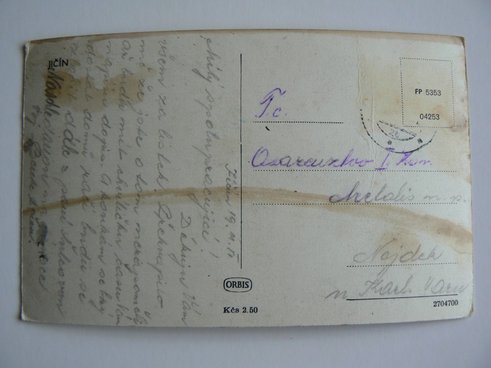 JIČÍN Valdická brána 1951