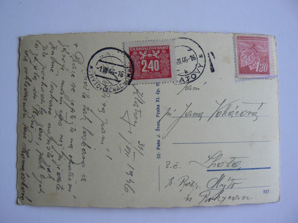 KLATOVY večerní silueta 1946