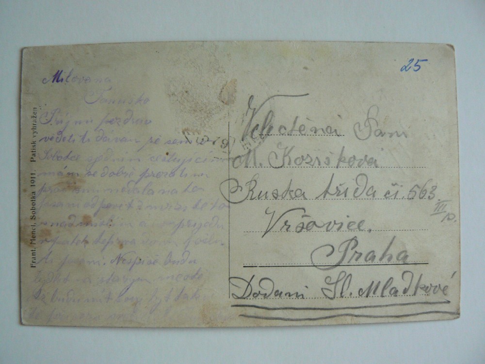 Zámek HUMPRECHT Sobotka okres Jičín R-U 1911