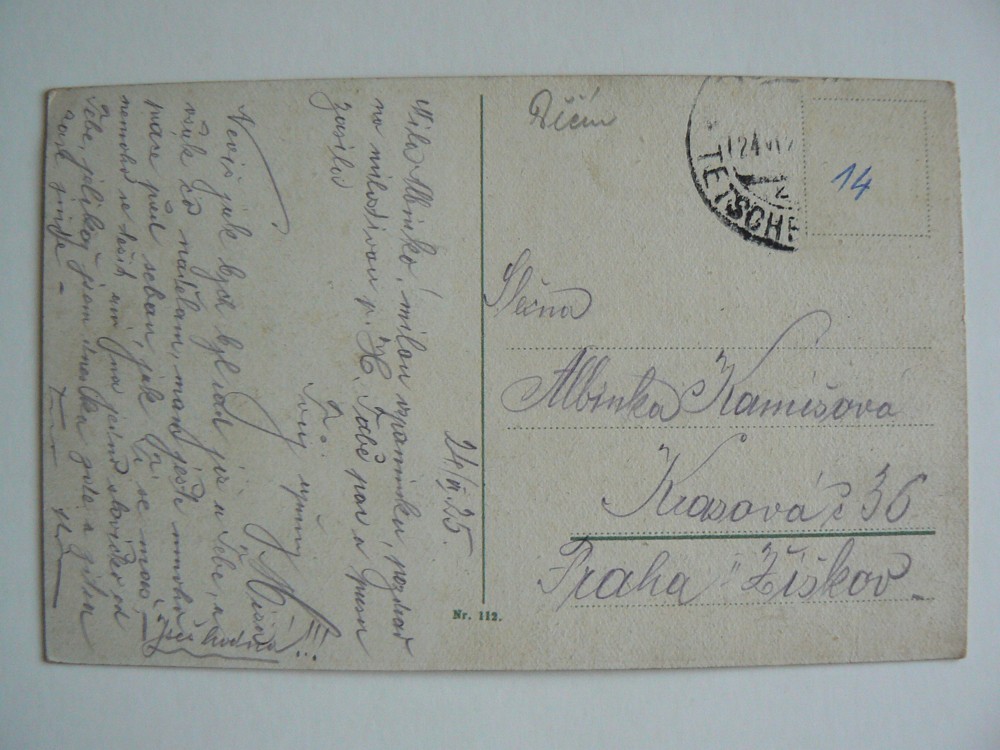 DĚČÍN okénková Tetschen 1925