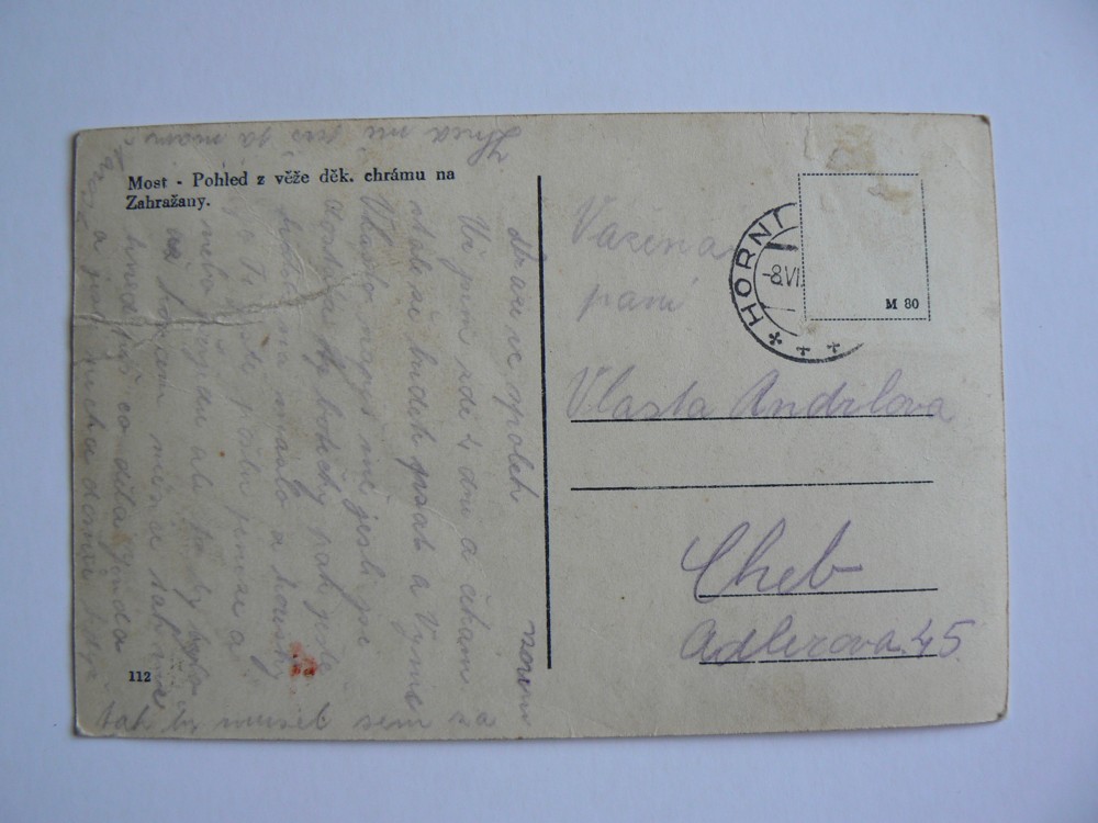 MOST pohled z věže děkanského chrámu na Zahražany 