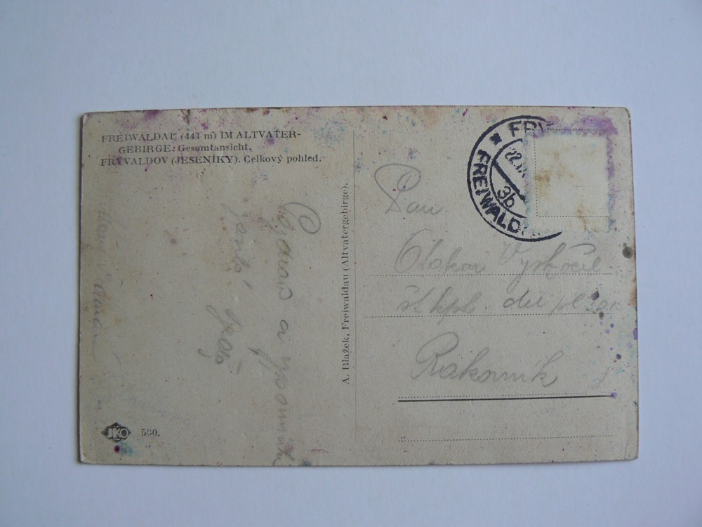 FRÝVALDOV dnes JESENÍK celkový pohled Jeseníky