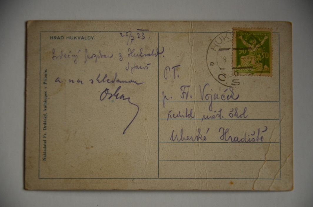Hrad HUKVALDY okres Frýdek-Místek Sedláček Smíchovský 1923