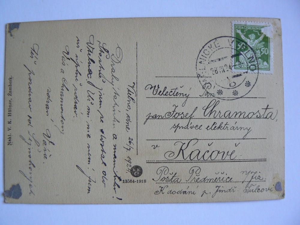 Žamberk okres Ústí nad Orlicí R-U K. K. Co. 1918