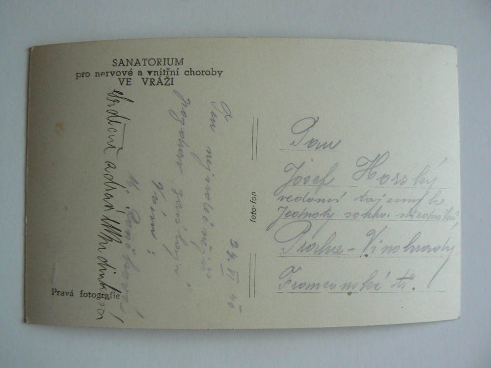 VRÁŽ sanatorium okres Písek FOTO-FON 1940