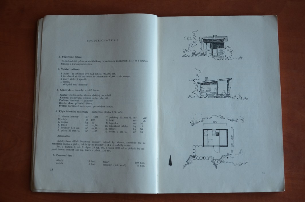 CHATY A LETNÍ DOMKY - architekt F. T. Klepáček (1955)
