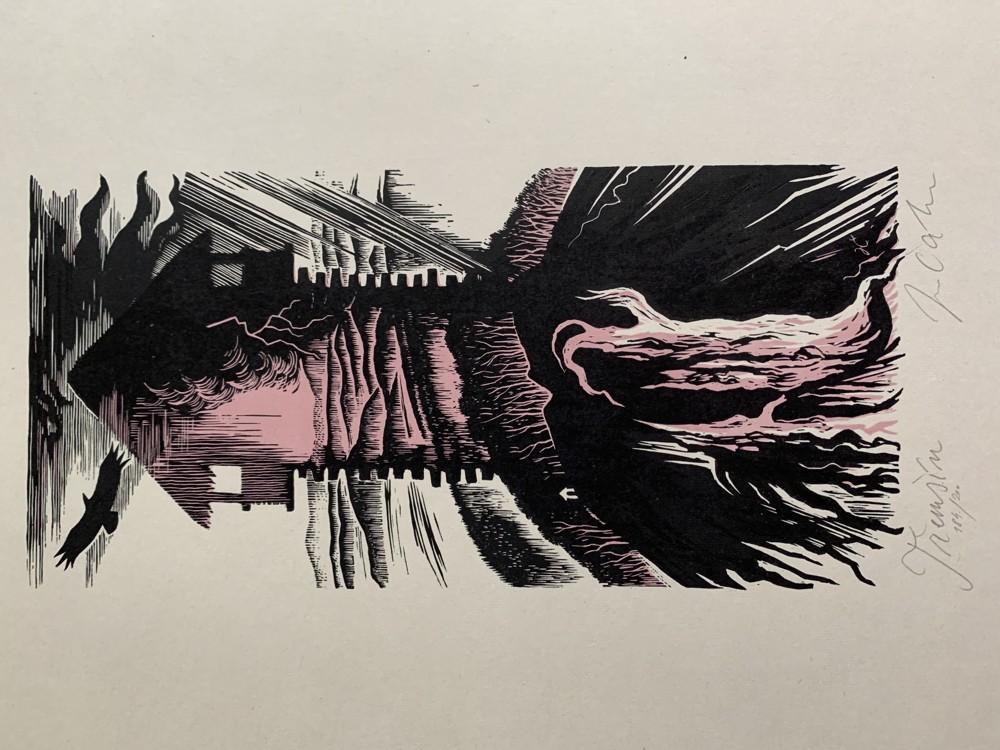 JAN ČÁKA - Třemšín - autorský tisk signováno BRDY