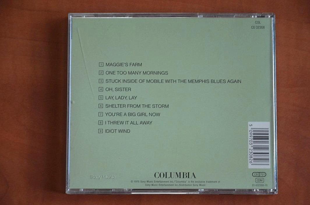 CD BOB DYLAN Hard Rain SONY MUSIC 1976 - CD vyd. 2001