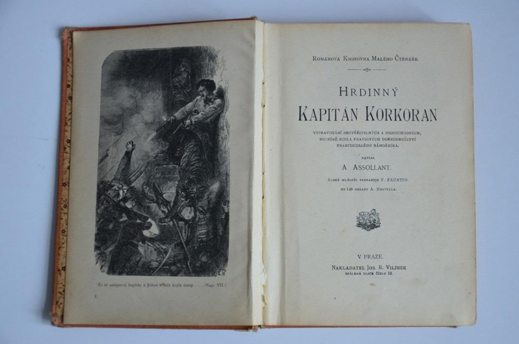 HRDINNÝ KAPITÁN KORKORAN Alfred Assollant ilustrace Alphonse de Neuvill (1923) 3. vydání