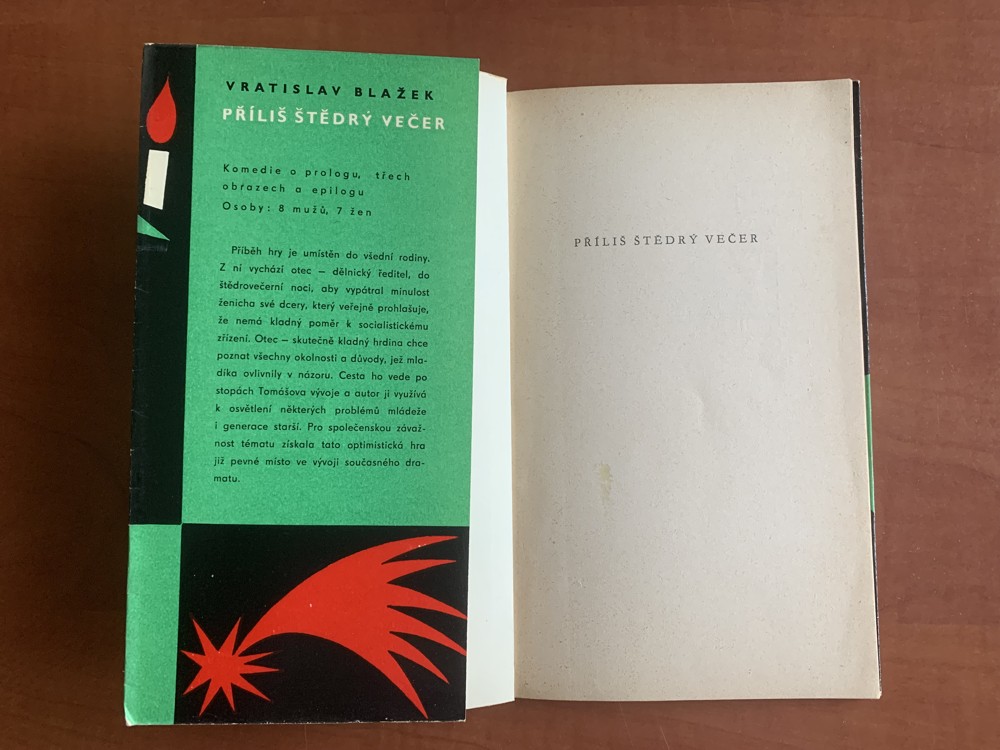 PŘÍLIŠ ŠTĚDRÝ VEČER Vratislav Blažek (1961) divadlo