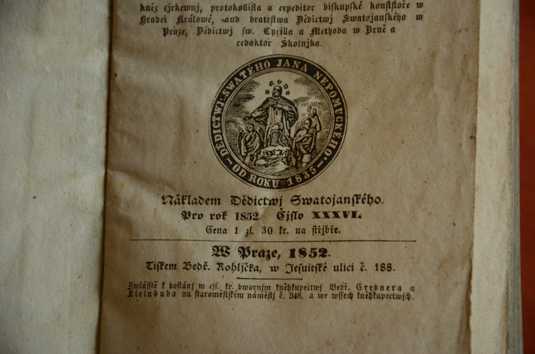 Liturgika čili sv. obřady neb ceremonie (r. vydání 1852)