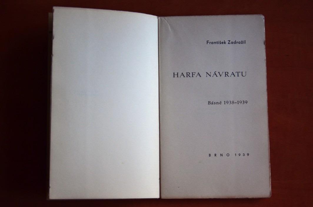 HARFA NÁVRATU František Zadražil (1939) - výtisk č. 108
