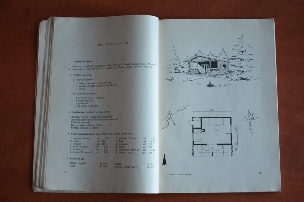 CHATY A LETNÍ DOMKY - architekt F. T. Klepáček (1955)