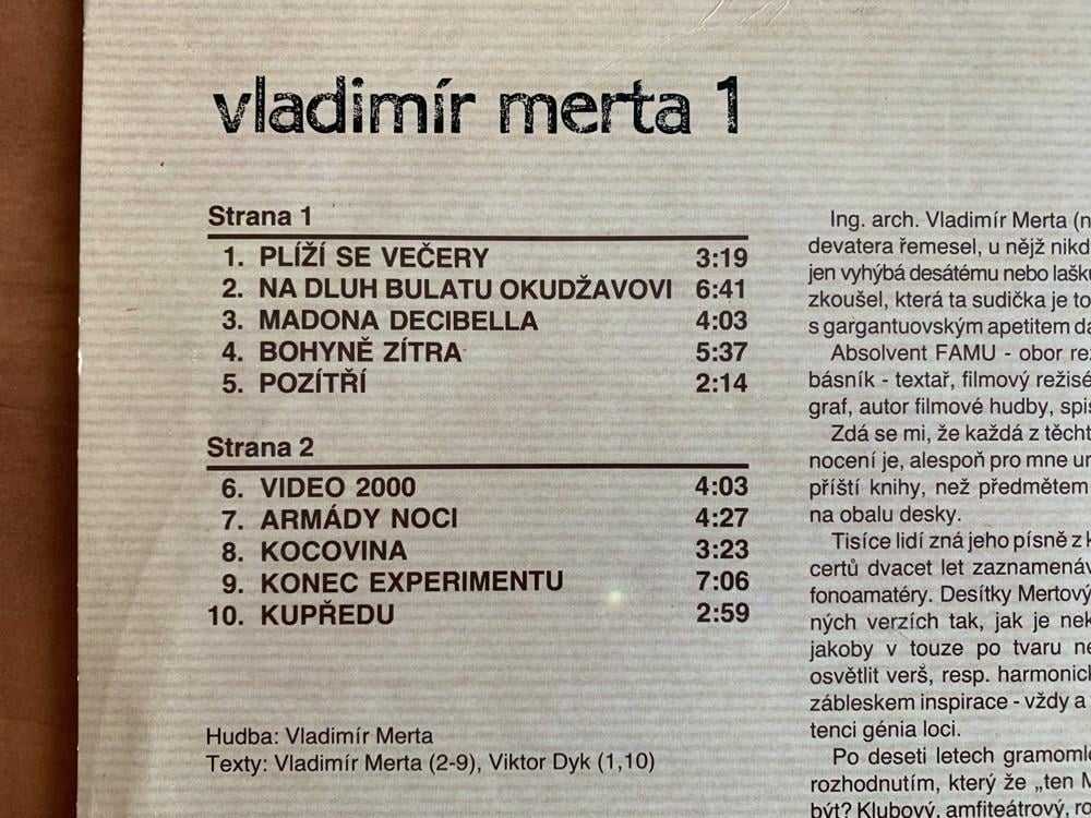LP VLADIMÍR MERTA 1 - PANTON 1989