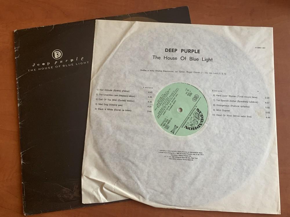 LP DEEP PURPLE The House Of Blue Light POLYDOR SUPRAPHON 1988