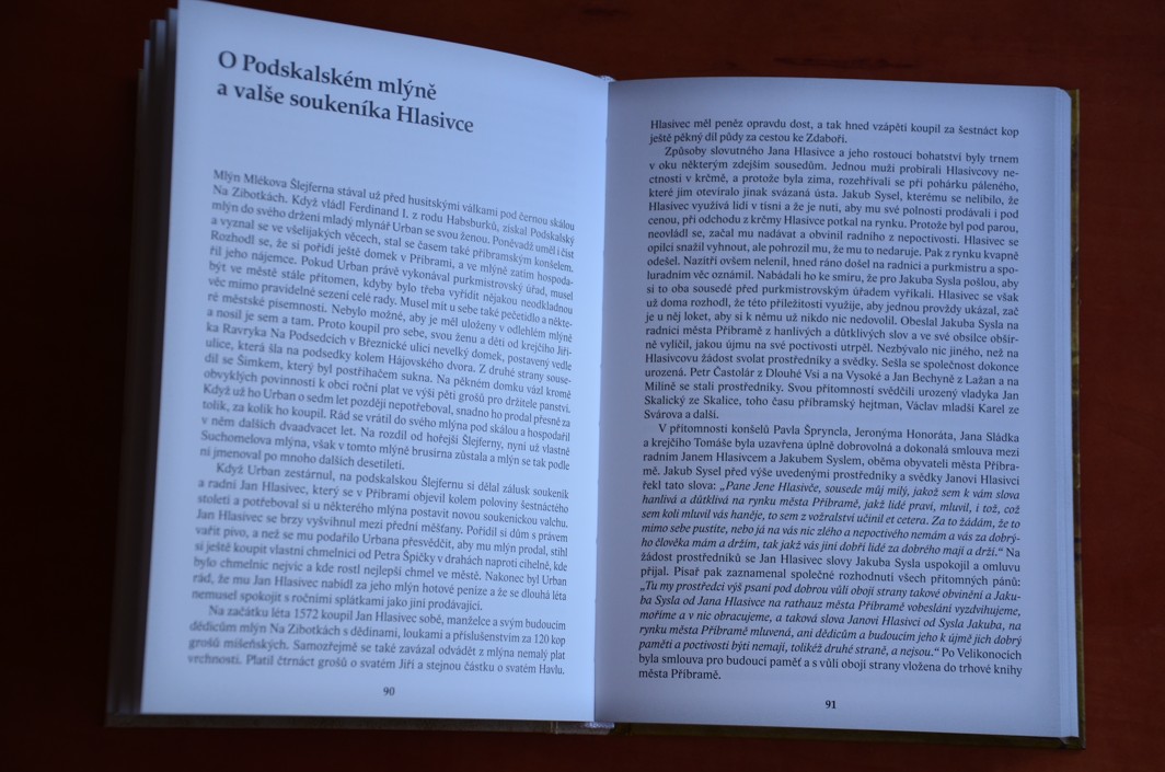 Mlýny a lidé města Příbramě hor stříbrných