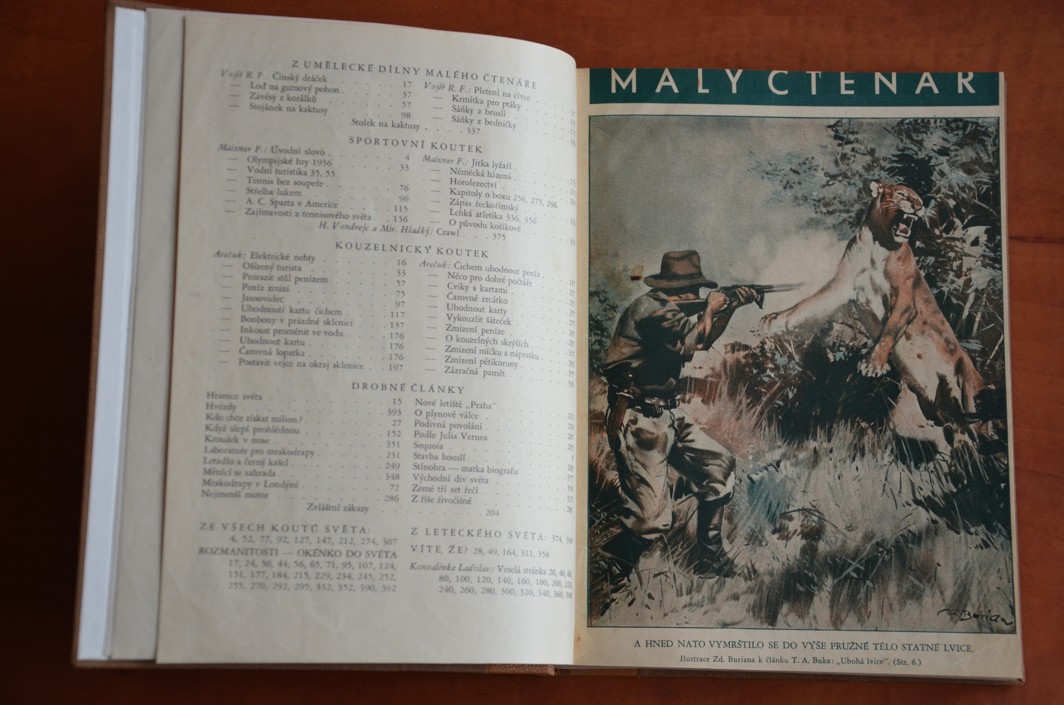 Malý čtenář 1937 - 56. ročník (il. Zdeněk Burian)