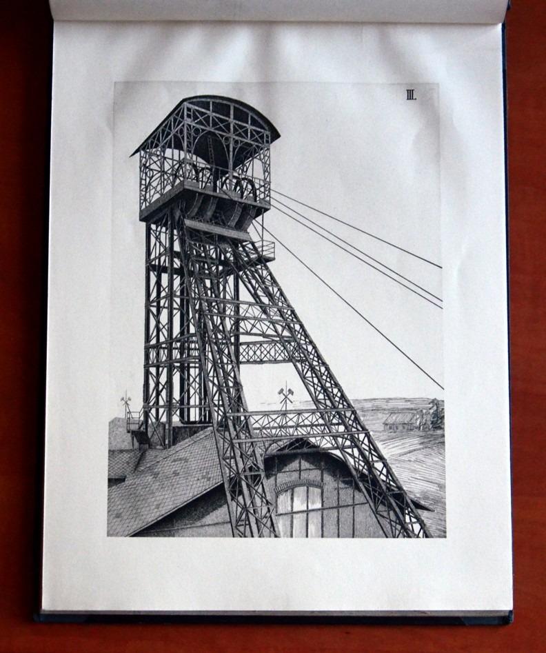 Z UHELNÝCH DOLŮ OSTRAVSKÝCH perokresby Gustav Kafka 1925 Ostrava Vítkovice hornictví