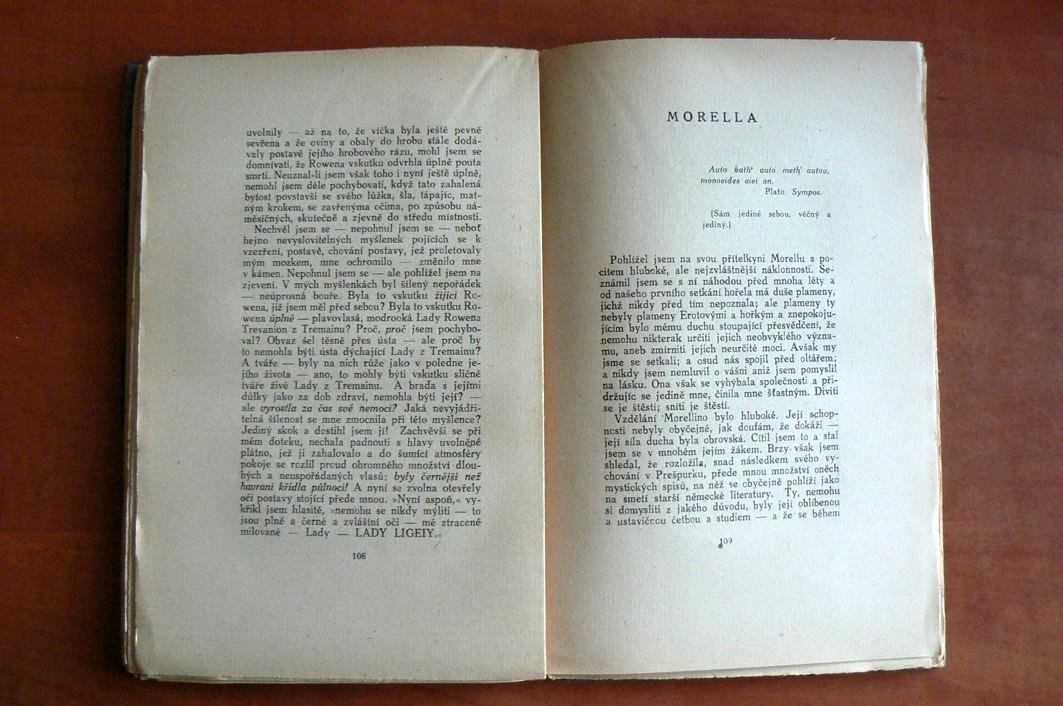 MORELLA povídky horor Edgar Allan Poe (1919)