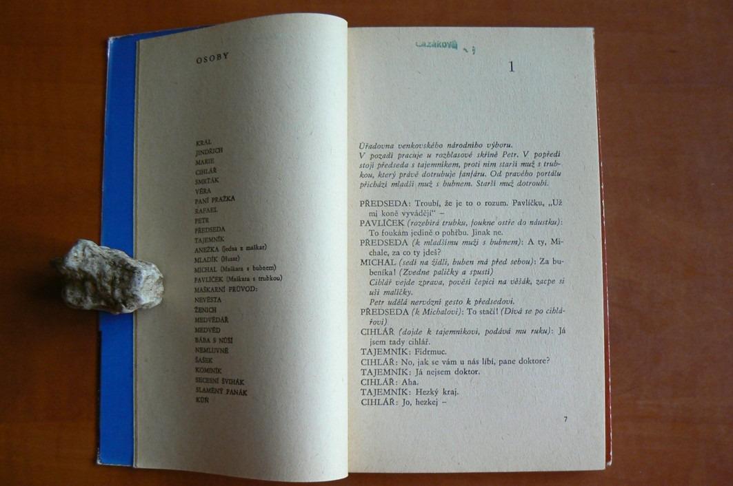 KONEC MASOPUSTU Josef Topol (1963) divadelní hra