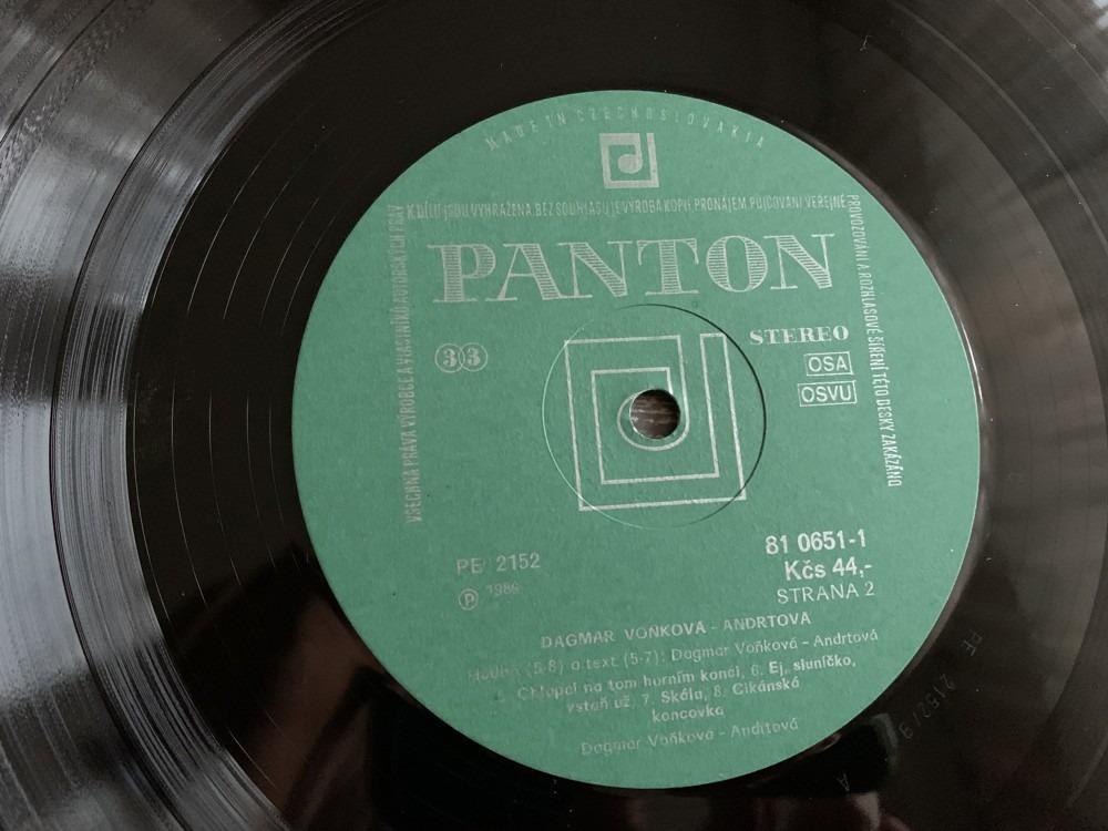 LP DAGMAR ANDRTOVÁ - VOŇKOVÁ Impuls PANTON 1986
