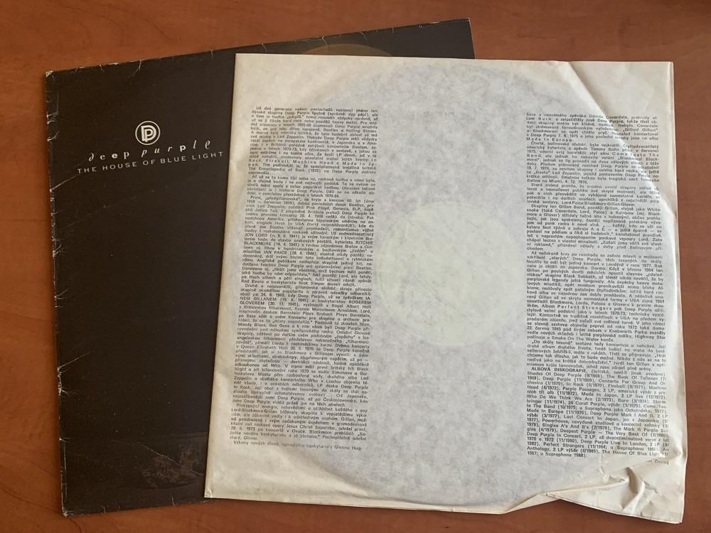 LP DEEP PURPLE The House Of Blue Light POLYDOR SUPRAPHON 1988