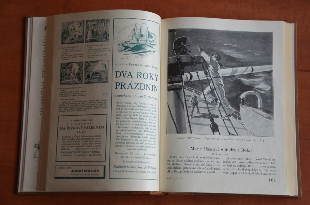 Malý čtenář 1937 - 56. ročník (il. Zdeněk Burian)