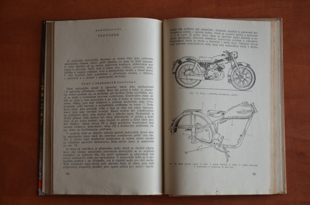 UČEBNICE ŘIDIČE MOTOCYKLISTY (r. vyd. 1954)