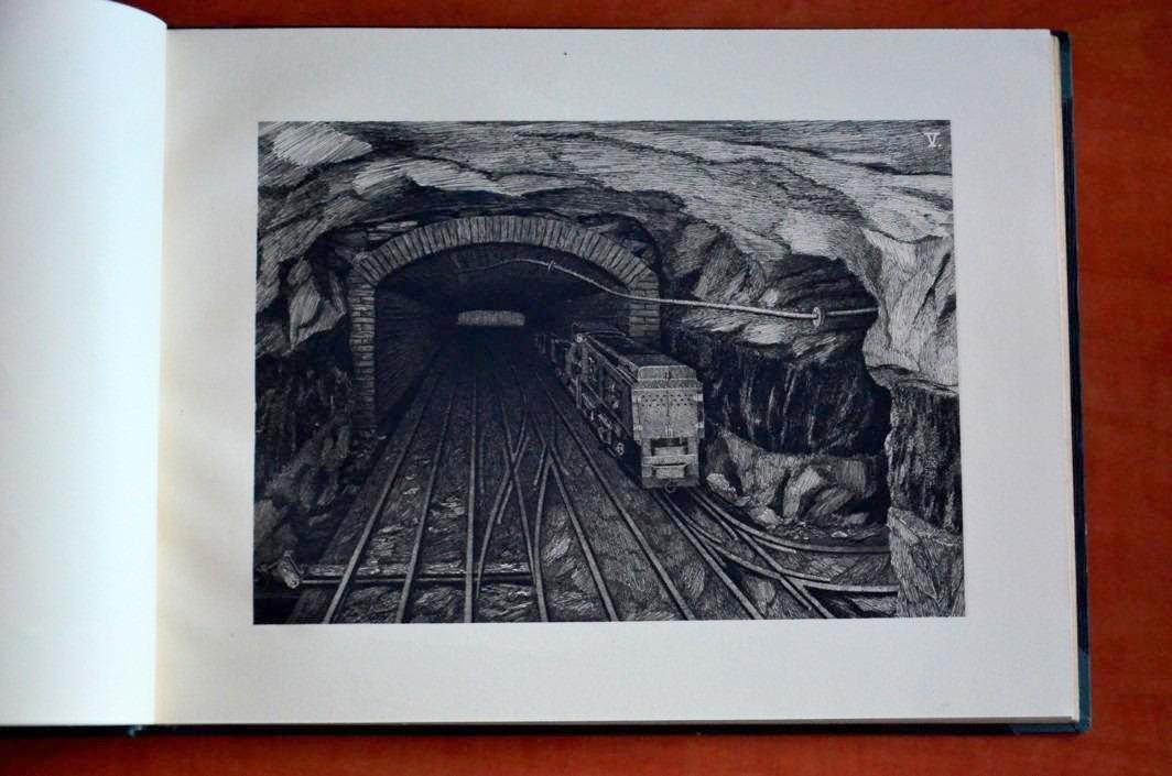 Z UHELNÝCH DOLŮ OSTRAVSKÝCH perokresby Gustav Kafka 1925 Ostrava Vítkovice hornictví