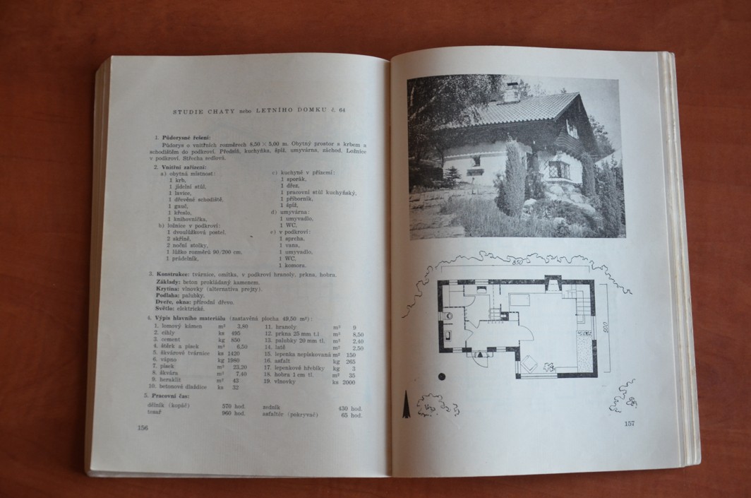 CHATY A LETNÍ DOMKY - architekt F. T. Klepáček (1955)