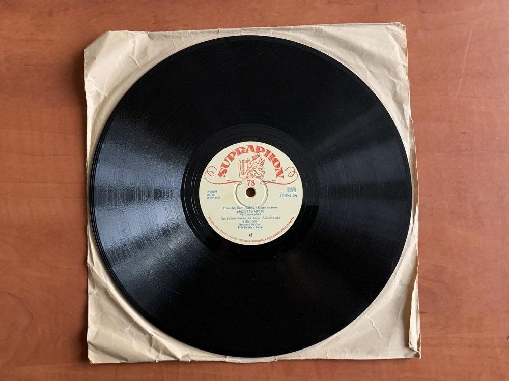 Šelaková deska JEDNOU - DVAKRÁT / BŘEZOVÝ HÁJEČEK Supraphon 1955 - Standa Procházka a František Čech-Pražský