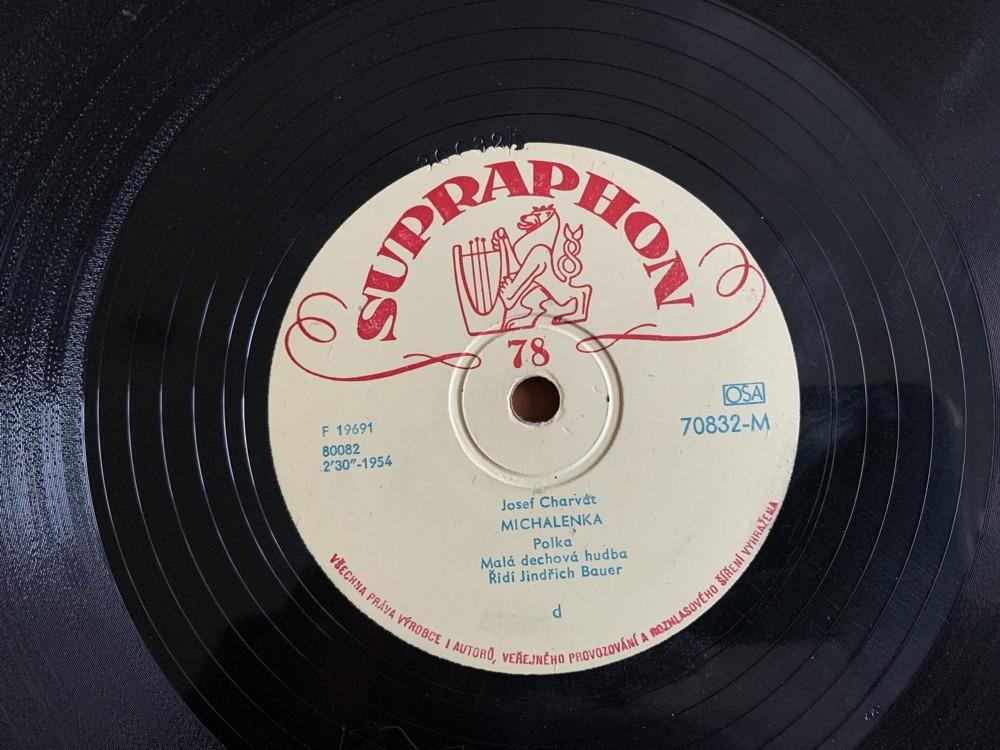 Šelaková deska ZELENÉ HÁJE složil Jaromír Vejvoda / MICHALENKA Supraphon 1954