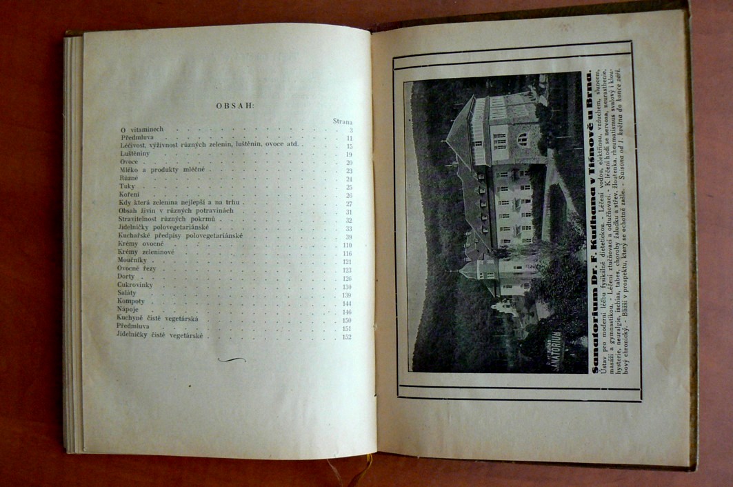 ZDRAVOTNÍ POLOVEGETARIÁNSKÁ KUCHAŘKA - A. Kejřová (r. vyd. 1925)