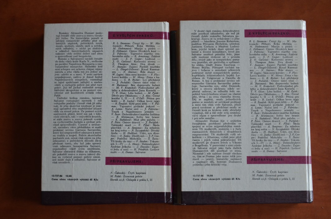SALVATOR I. a II. - KOD svazek 170 - Alexandre Dumas (1986) - 2 knihy