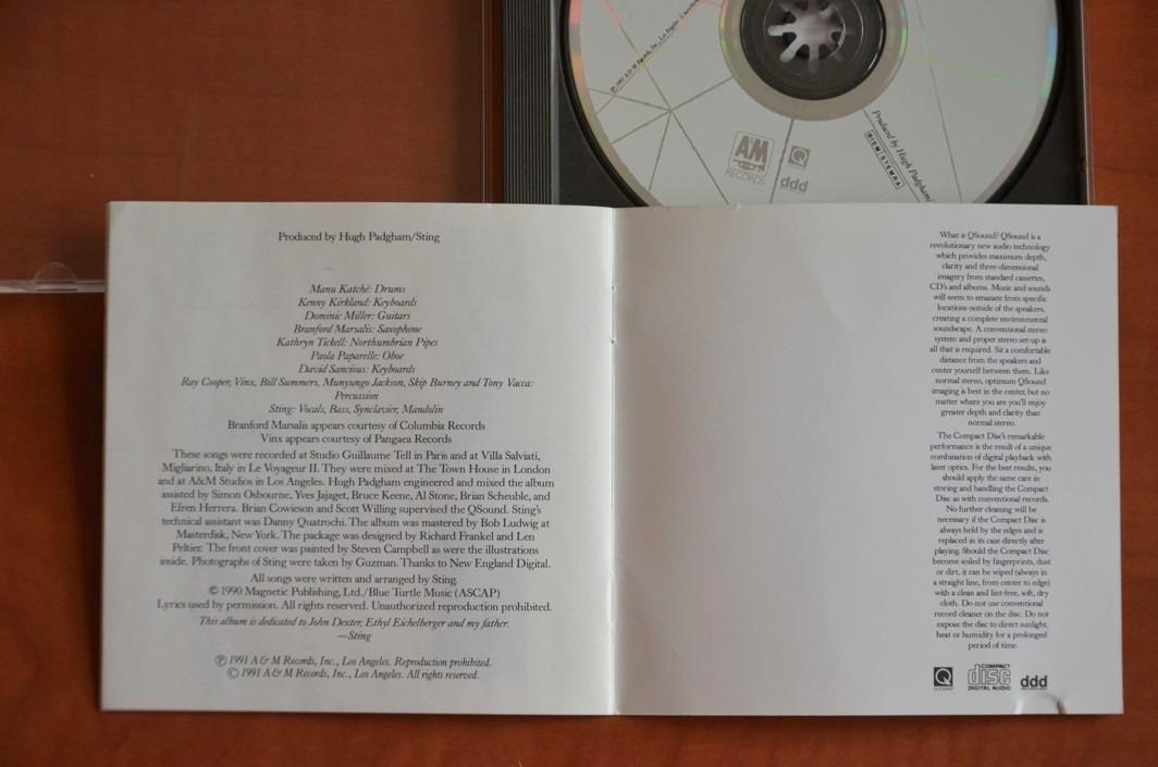 CD STING The Soul Cages A & M RECORDS 1991 original