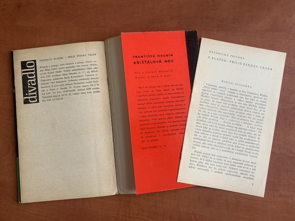 PŘÍLIŠ ŠTĚDRÝ VEČER Vratislav Blažek (1961) divadlo